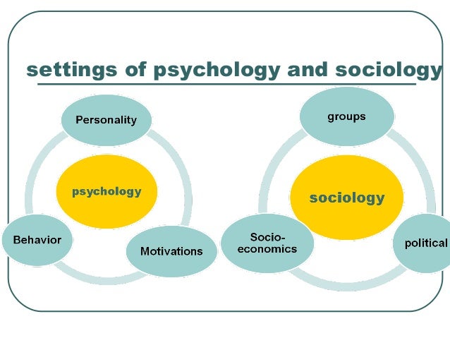 What is the difference between psychology and sociology?