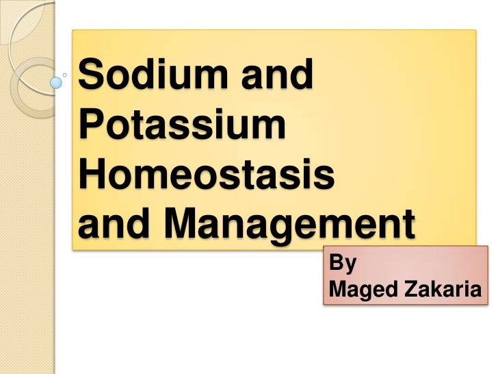 Sodium and Potassium Homeostasis in Neonates