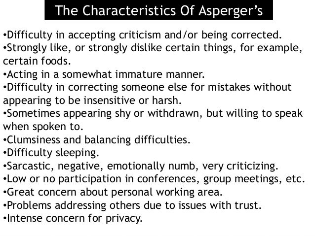 Aspergers adults diagnostic criteria