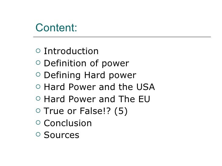 Soft Power Vs Hard Power