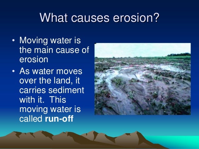 How does running water cause erosion?