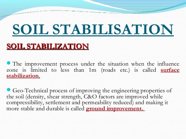 soil stabilization
