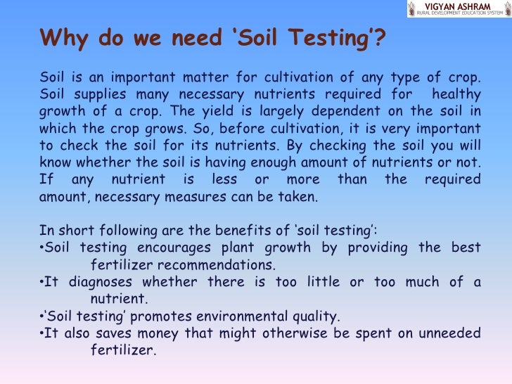 Soil testing