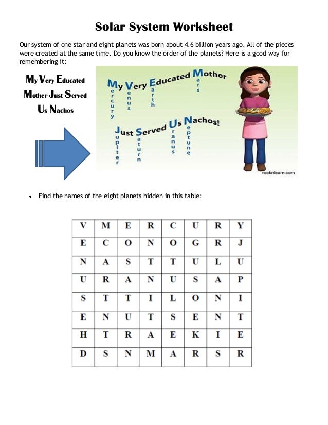 solar-system-worksheet