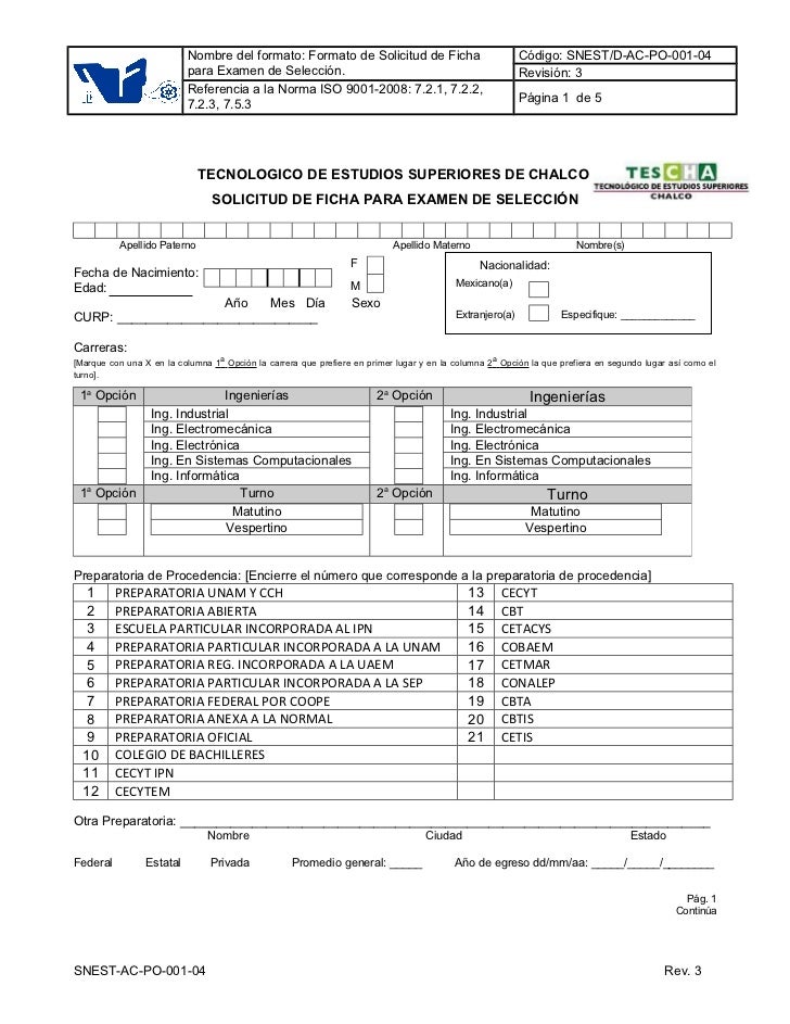 FICHA PREPA ficha prepa:
