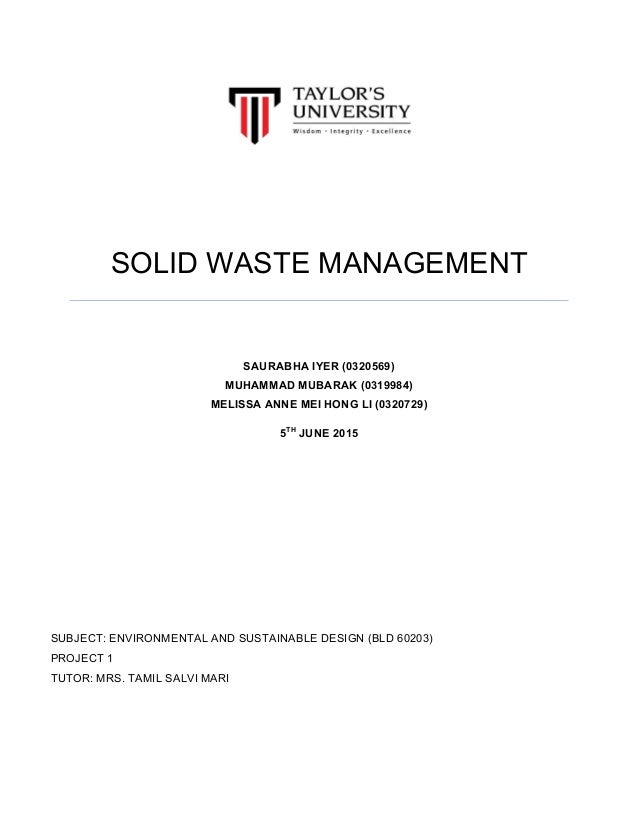 Solid waste management- thesis topics