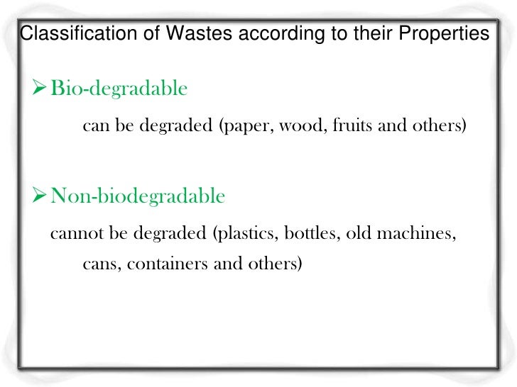 Essay on biodegradable and nonbiodegradable