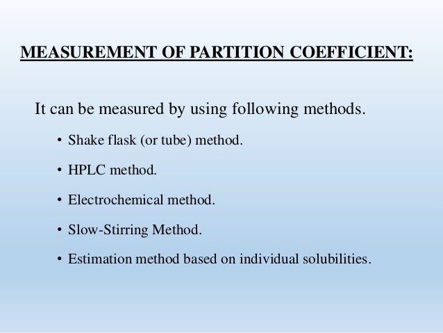 partition coefficient