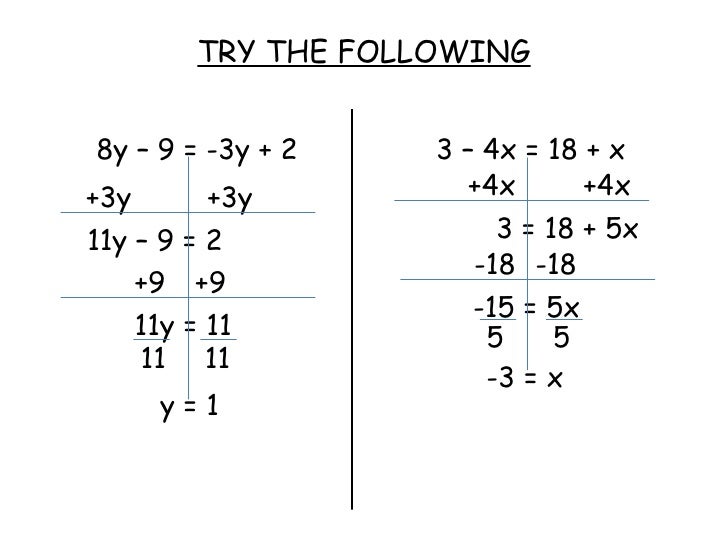 Multi Step Equations Worksheets With Variables On Both Sides 1000 Ideas About One Step 