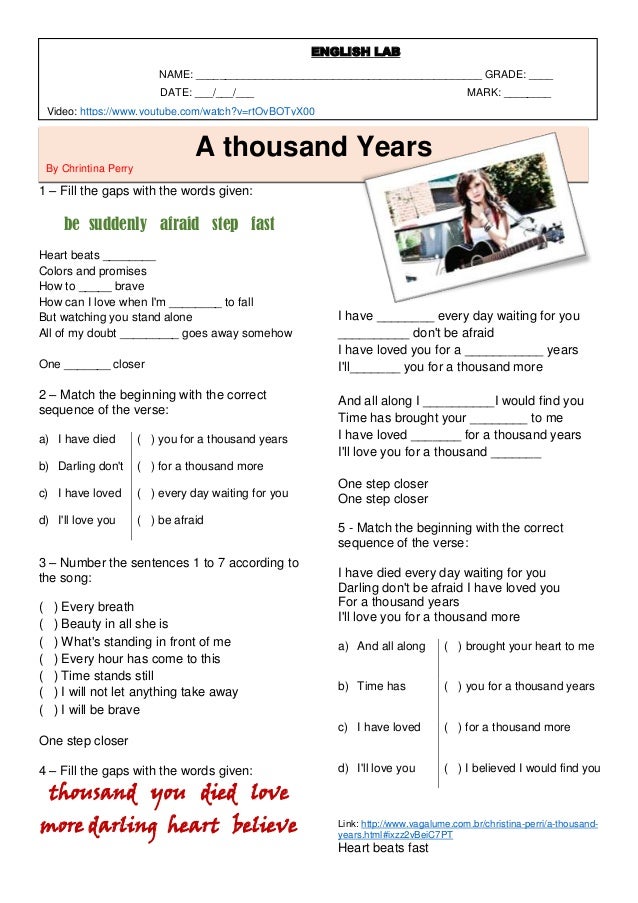 Printables Song Analysis Worksheet song analysis worksheet abitlikethis fill the gaps with words givenbe suddenly afraid step