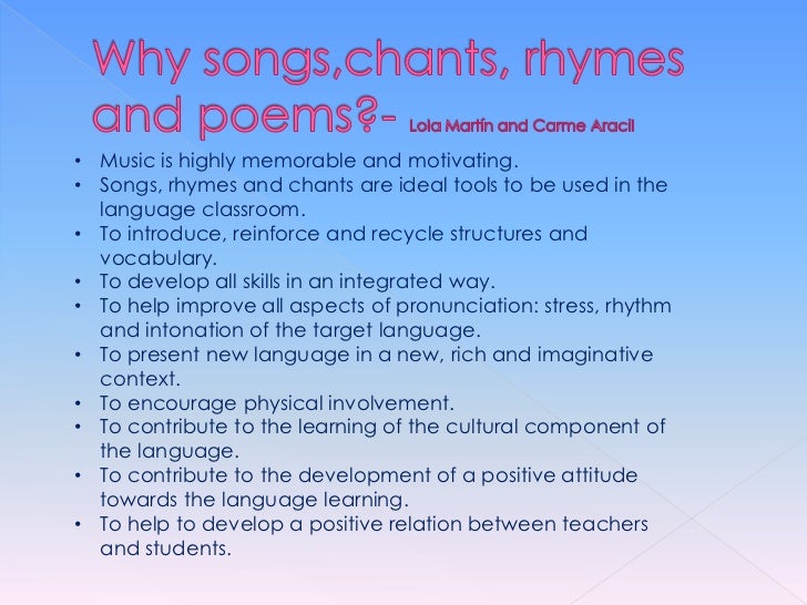 Songs,rhymes,chants,poetry