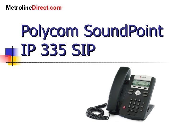 Soundpoint 335 User Manual, Hd Voice Phone Manual Ip 450