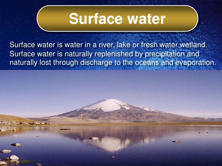 Sources of water