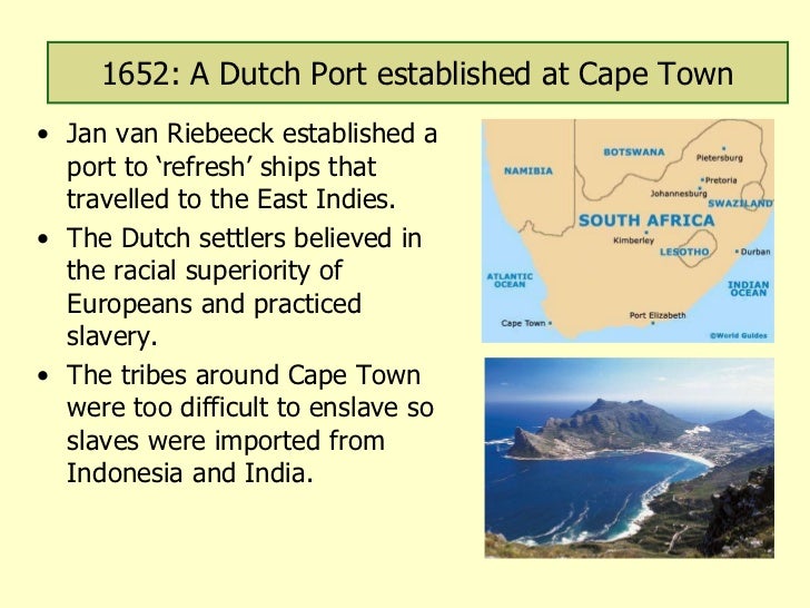 South Africa under apartheid for lesson one