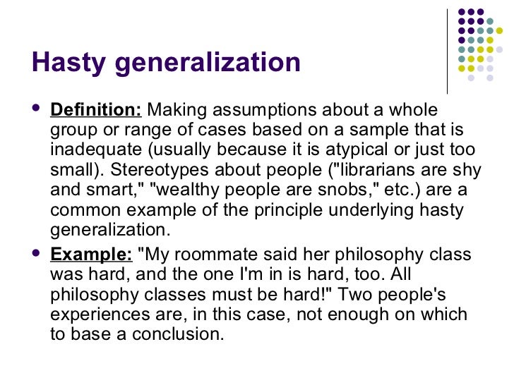 So what do fallacies look like