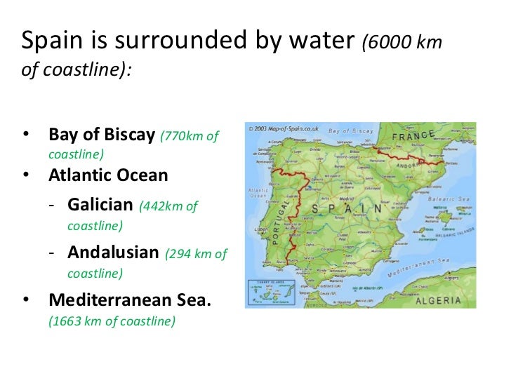 Spain rivers lakes and seas