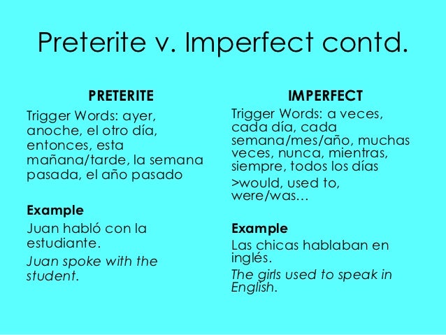 Esperar Preterite Vs Imperfect