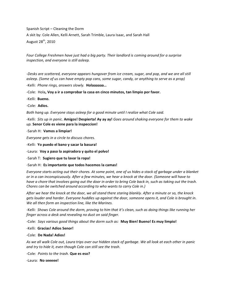 comedy skit scripts in english pdf