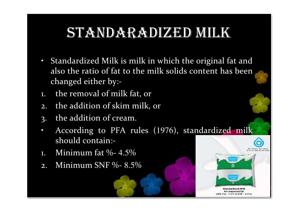 Special types of milk