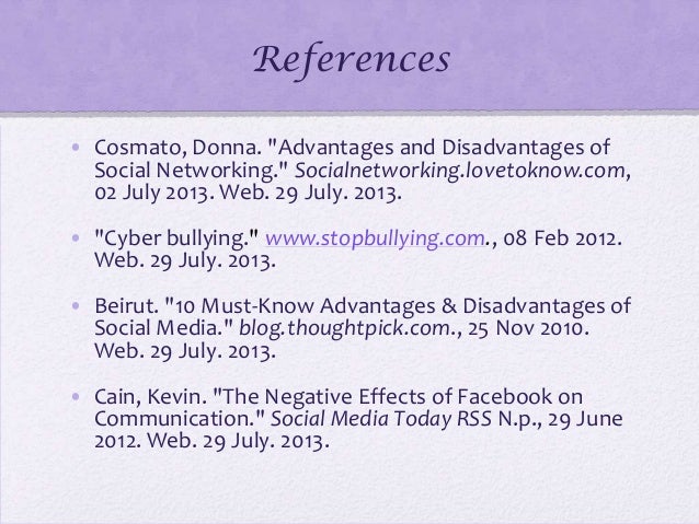 Essay facebook advantages disadvantages