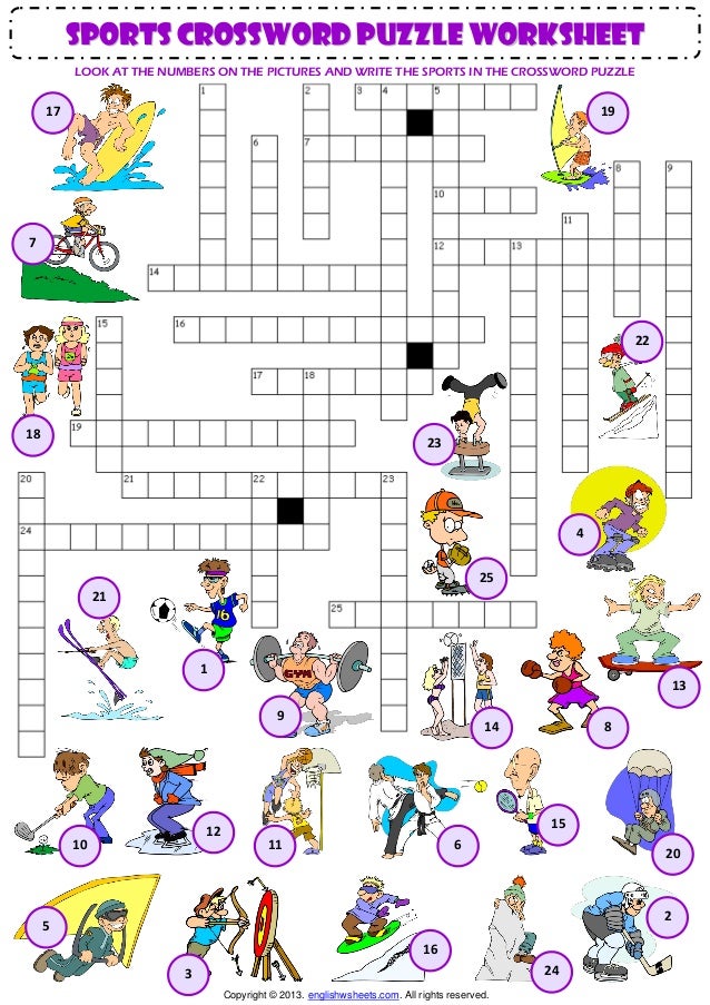Sports Vocabulary Criss Cross Crossword Puzzle Worksheet Sports Vocabulary Criss Cross Crossword Puzzle Worksheet