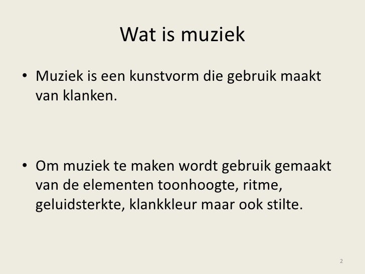 Spreekbeurt muziek