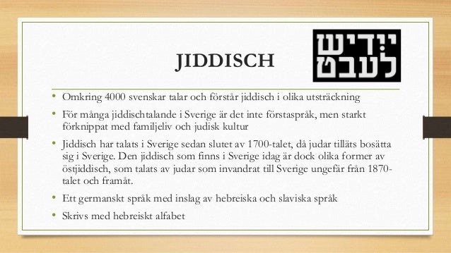 Hur Många Talar Jiddisch I Sverige