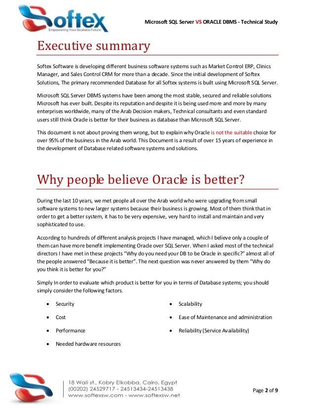 Case study database