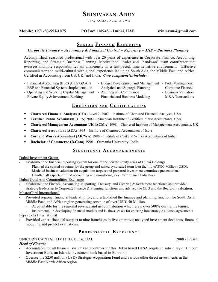 equity resumes