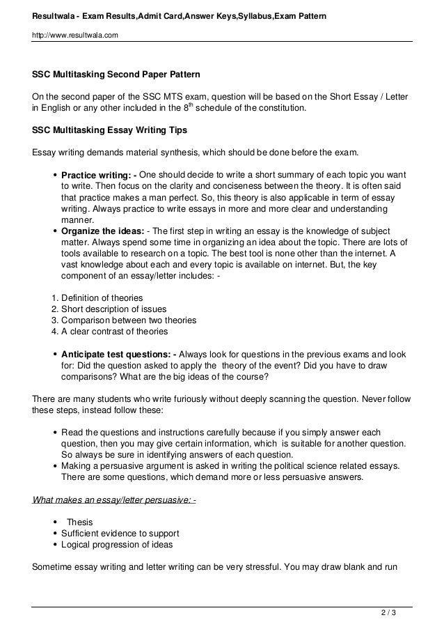 Sample Essay Papers New How To Start A Proposal Essay also Business Plan Essay Ssc Multitasking Essay Writing Ssc Mts Syllabus Exam Pattern Essays On Science And Religion