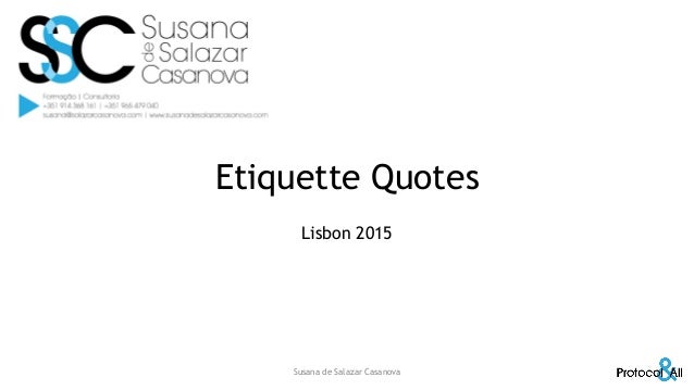 Etiquette Quotes
