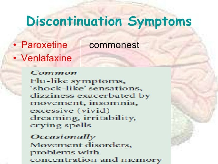 discontinuation syndrome with effexor discontinuation syndrome with effexor