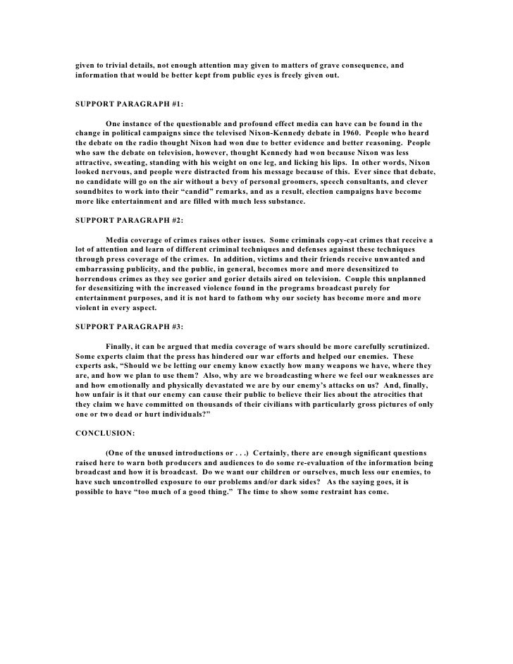 Sample Five-paragraph Essay - Sandhills Community College