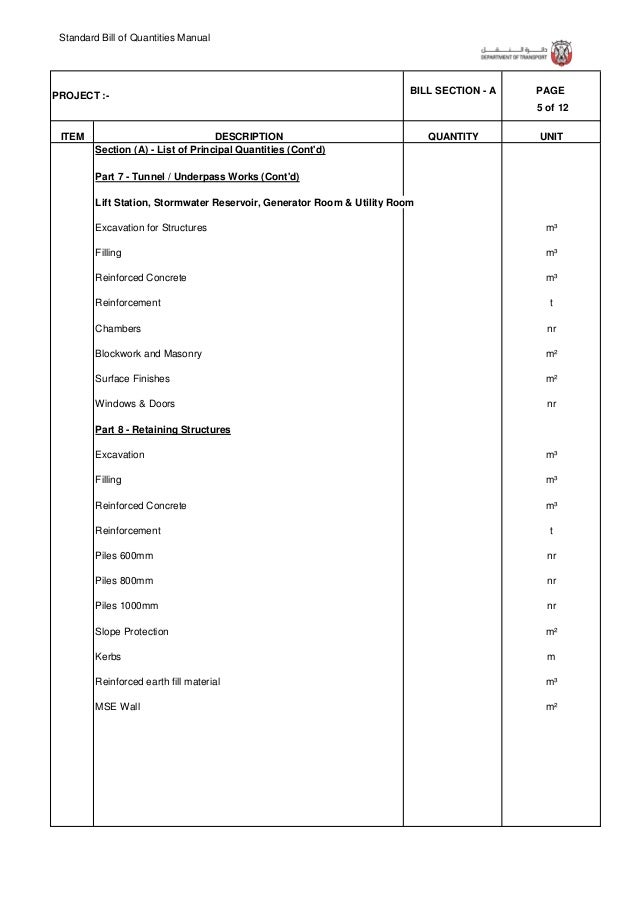 Bill Of Quantities Example Sample Professionally Designed Templates Bill Of Quantities Example Sample Professionally Designed Templates