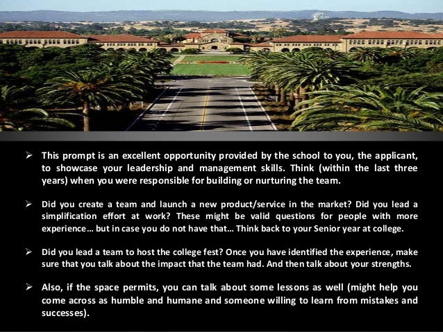Stanford gsb essay questions 2013