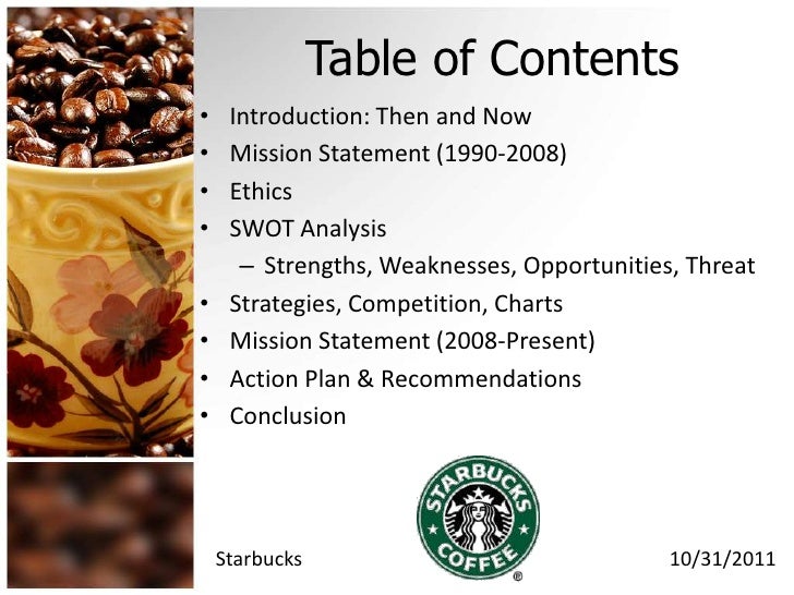 starbucks mission statement Starbucks mission and values starbucks mission to inspire and nurture the human spirit – one person, one cup and one neighborhood at a time starbucks values. starbucks mission statement Starbucks mission and values starbucks mission to inspire and nurture the human spirit – one person, one cup and one neighborhood at a time starbucks values.