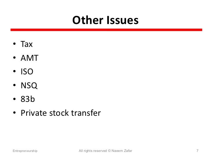 Iso stock options 83b
