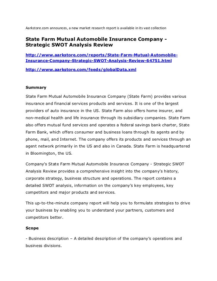 swot analysis for state farm insurance How to do a strengths, weaknesses, opportunities, and threats (swot) analysis by marion simon, phd, state specialist for small farm and. swot analysis for state farm insurance How to do a strengths, weaknesses, opportunities, and threats (swot) analysis by marion simon, phd, state specialist for small farm and.