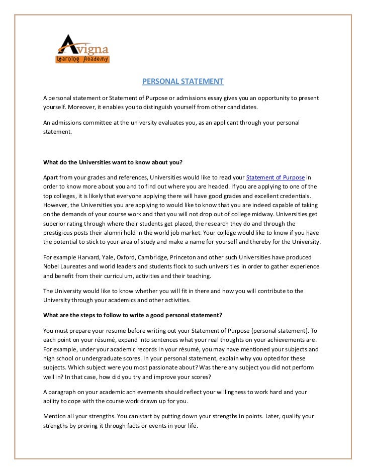 how to write a goal statement for work