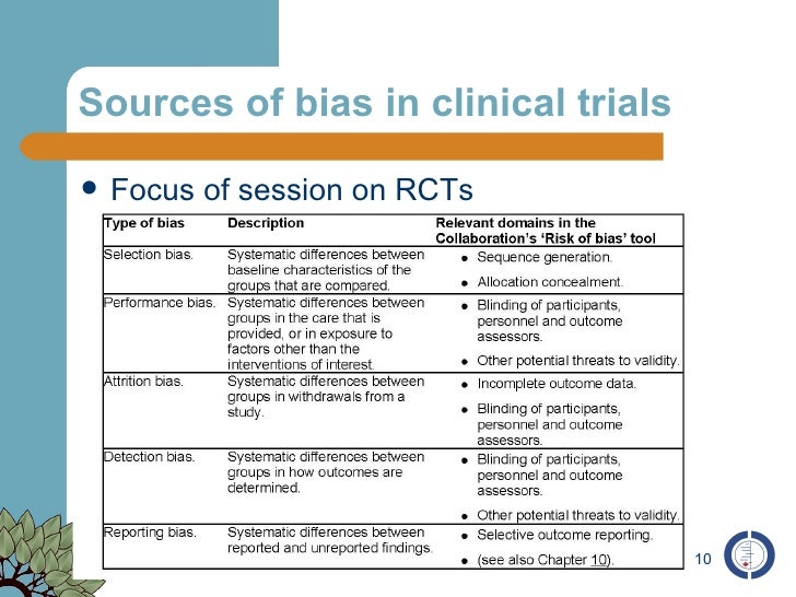 Assessment of Bias
