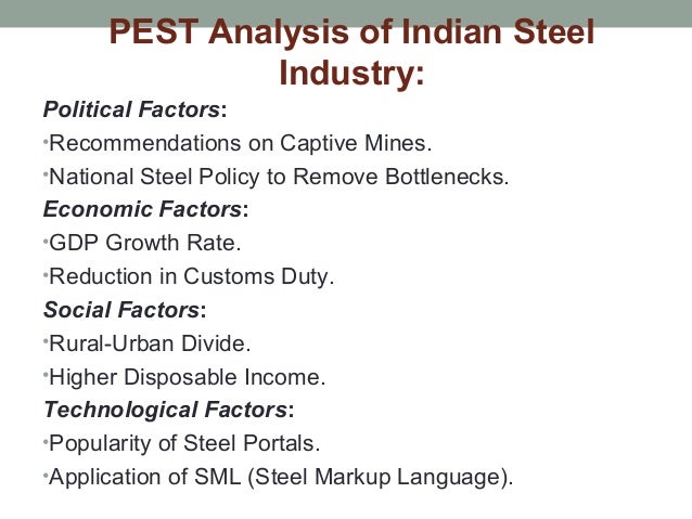 porters analysis of indian steel industry The indian telecommunication sector has emerged as a strong growth engine for the indian economy in the last decade given the disruptive innovations and turmoil in this industry in the last decade, the typical porter's five forces cannot be used to analyze this industry. porters analysis of indian steel industry The indian telecommunication sector has emerged as a strong growth engine for the indian economy in the last decade given the disruptive innovations and turmoil in this industry in the last decade, the typical porter's five forces cannot be used to analyze this industry.