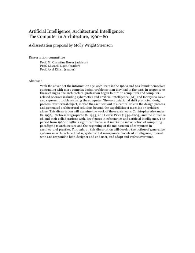 Dissertation artificial intelligence
