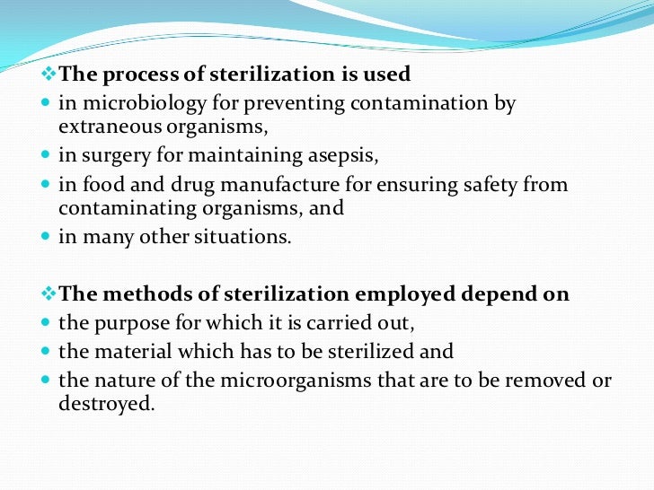 Sterilisation chemical methods