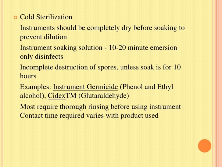 Sterilization methods