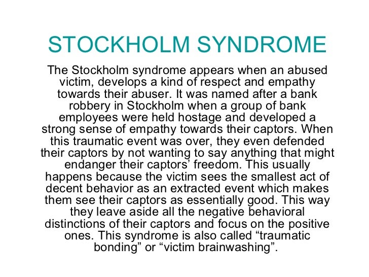Stockholm syndrome