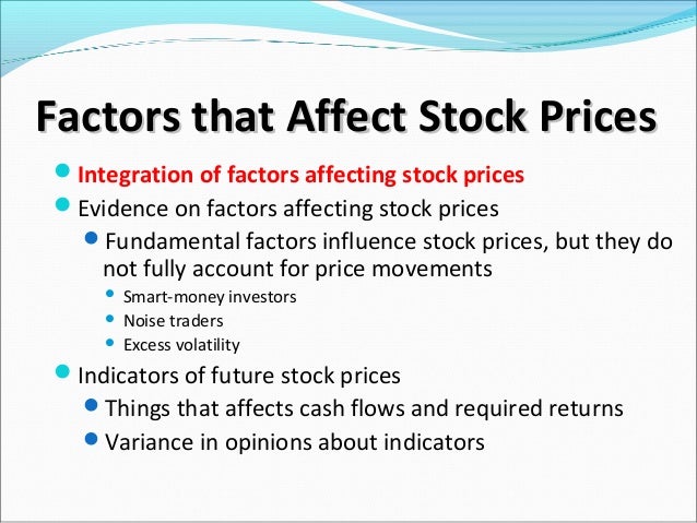 factors affecting stock markets