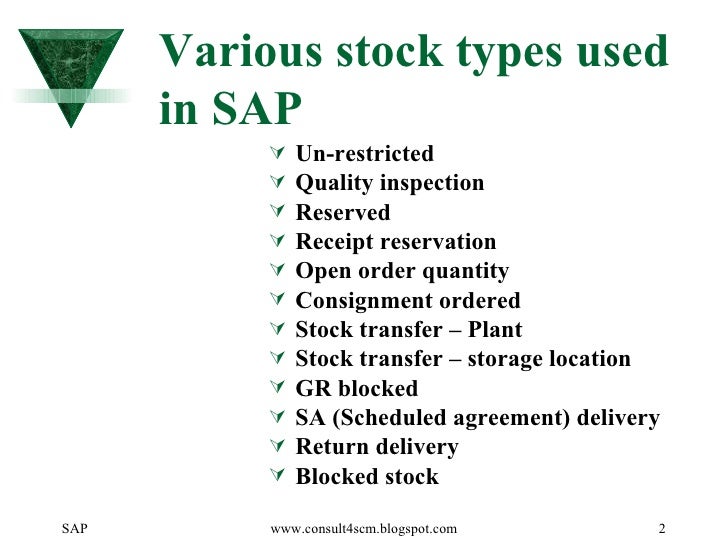 Stock Types In Sap Ewm