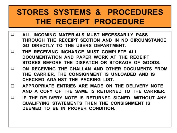 Stores Management