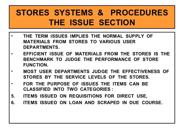 Stores Management