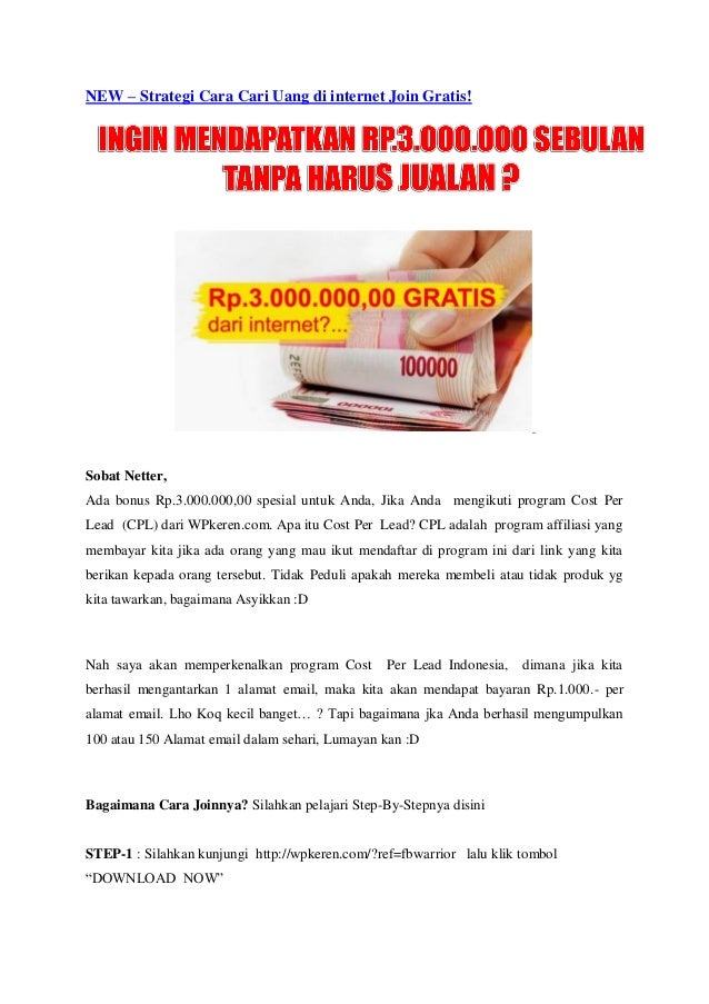 Cari uang lewat internet forex